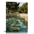 thumbnail image 1 of Nawypu Bathroom Wall Art Decor Bathroom Pictures for Wall Artwork Thermal pool ruins Pamukkale Turkey Framed Canvas Wall Art for Bedroom Dining Room Farmhouse, 1 of 4
