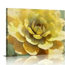 Nawypu Bathroom Wall Art Vintage Yellow Flowers Pictures Canvas Artwork Framed Wall Decor for Bedroom Kitchen Office Modern Home Plant Prints Paintings Decorations Ready to Hang