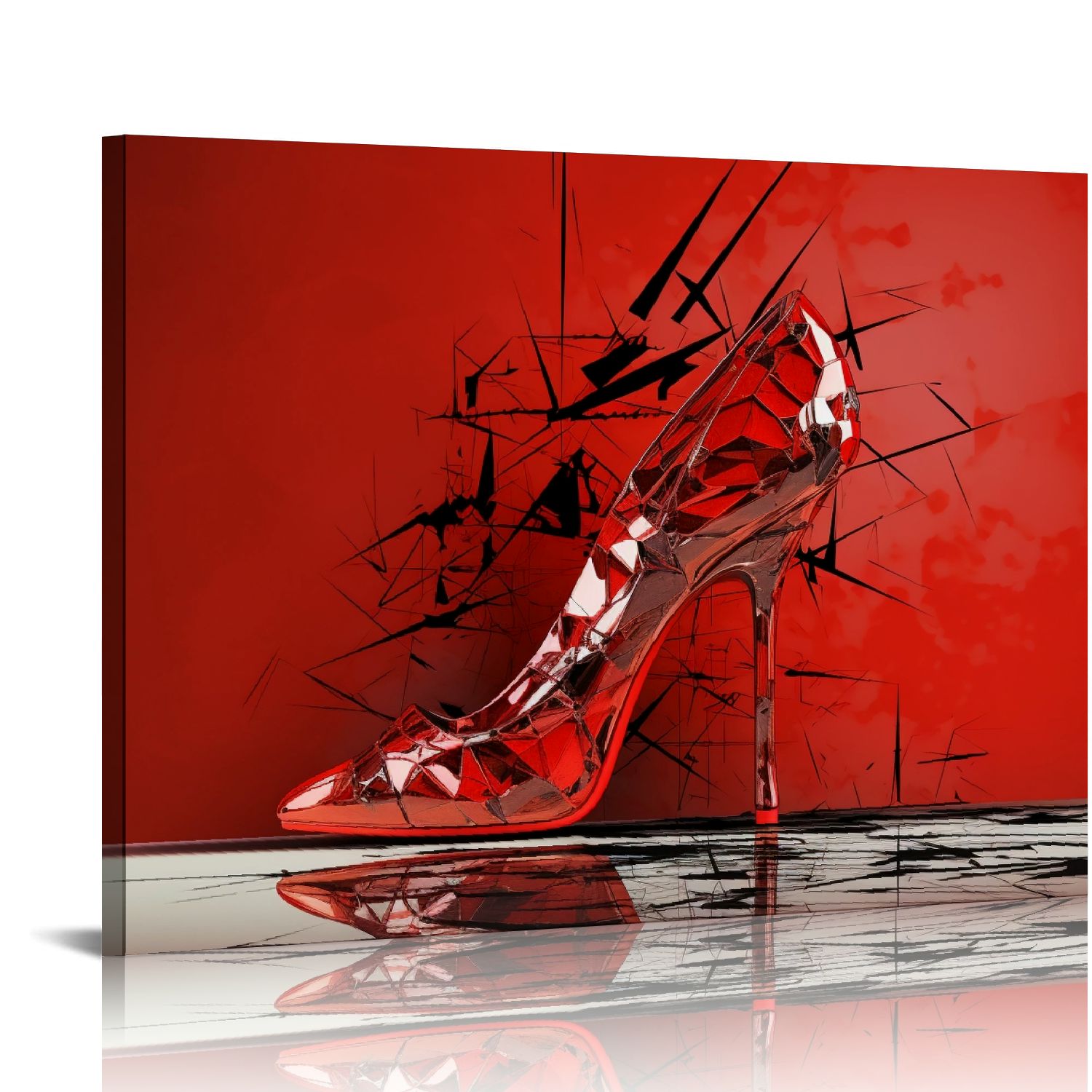 Nawypu Be a Stiletto in a Room Full of Flats Quote Canvas Framed Wall
