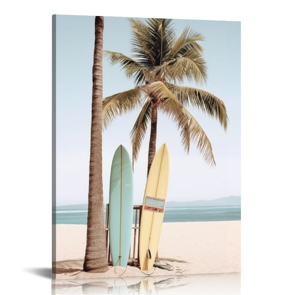 Nawypu Beach Coastal Canvas Wall Art Seascape Artwork Sea Coconut Art ...