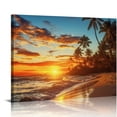thumbnail image 1 of Nawypu  Beach Pictures Ocean Canvas Wall Art, Sunset Tropical Wall Art for Living Room Bathroom Wall Decor, 1 of 5
