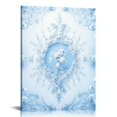 thumbnail image 1 of Nawypu Bedroom Decor Canvas Wall Art Flower Pattern Prints Bathroom Abstract Pictures Modern Navy Framed Wall Decor Artwork for Walls Hang for Bedroom  Wall Decoration, 1 of 4
