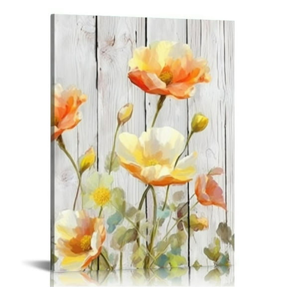 Nawypu Bedroom Decoration kitchen Wall Artworks Canvas Wall Art for Living Room,bathroom Wall decor Yellow flowers Watercolor painting posters Pictures office restaurant wall painting Home decor