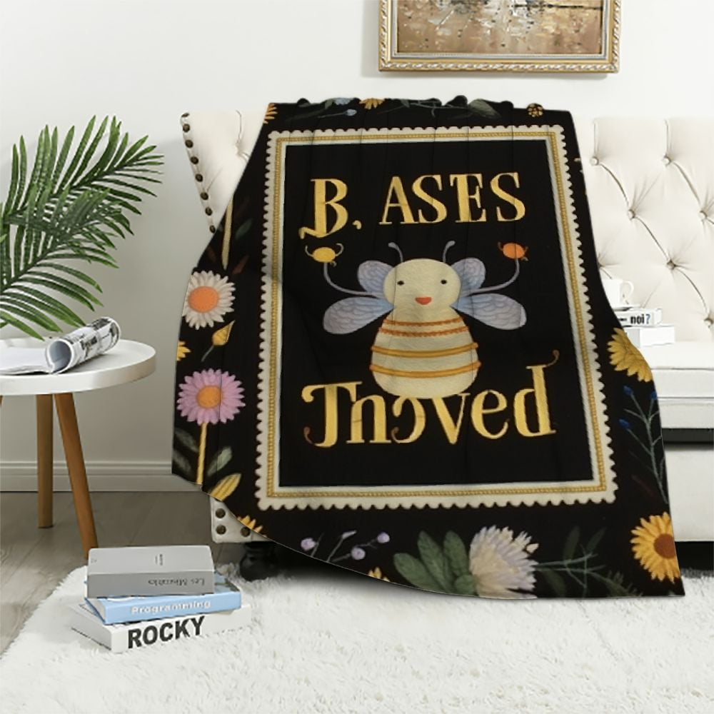 Nawypu Bee Blanket Bee Gifts for Women Just A Girl Who Loves Bees Plush