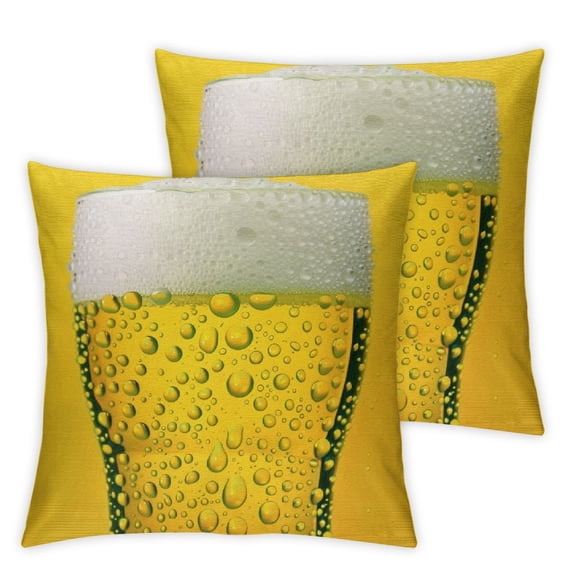 Nawypu Beer Throw Pillow Covers Decorative Couch Pillow Cover Soft Cushion Covers Cases Modern Home Decor for Couch Sofa Bed 2pc