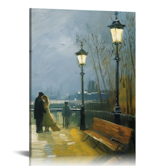 Nawypu Belvedere Overlooking Montmartre Van Gogh Classic Art Reproduction Canvas Painting Scenery Street Li Home Decor Poster Wall Art Hanging Picture Print Decorative Painting Posters 16x20 inch