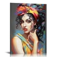 thumbnail image 1 of Nawypu  Black Girl Wall Art African American Woman Canvas Wall Art the Pictures Print On Canvas Modern Artwork Wall Decoration for Home Living Room, 1 of 4