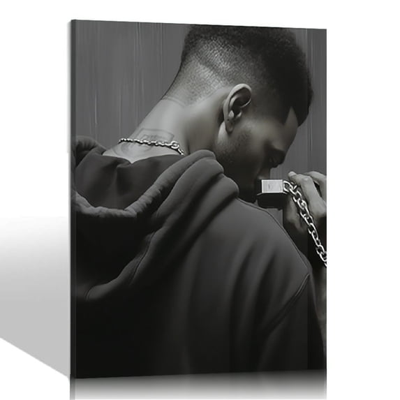 Nawypu Black Girl Wall Art Black and Brown African American Wall Art Fashion Modern Black Women Men Art Canvas Black Hair Prints For Bedroom Aesthetic Decor (Black 01, 16x20)