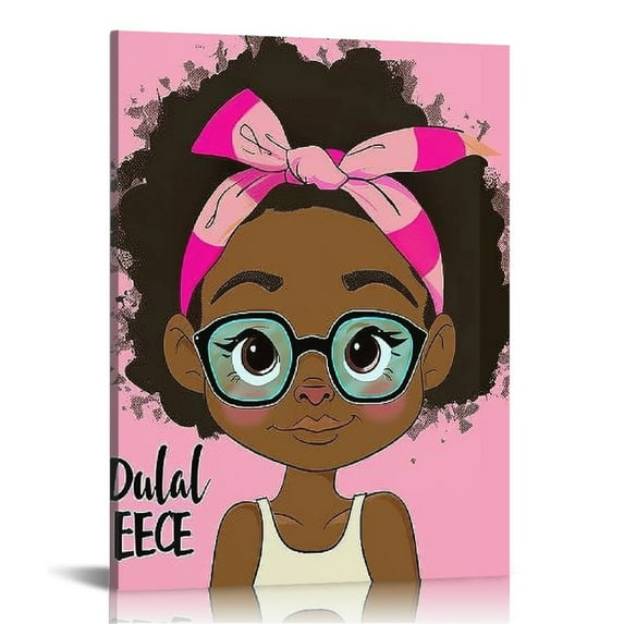 Nawypu Black Girl Wall Art,Motivational Black Girl Wall Art,African American Girl Art Painting,Inspirational Black Girl Wall Art,Decor for Girls Bedroom,Wall Art for Girls Bedroom,