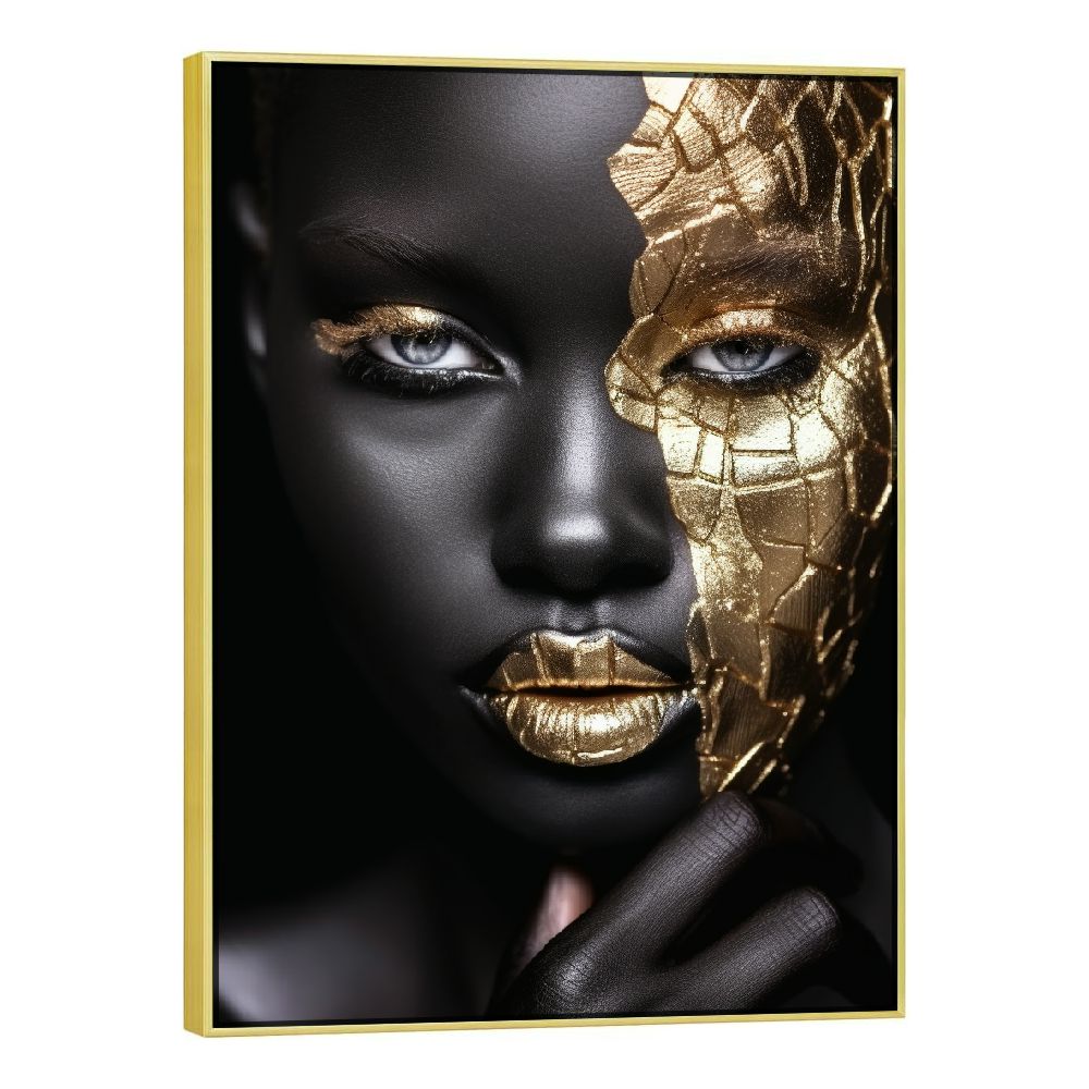 Nawypu Black Woman Wall Art African American Wall Art Canvas Framed ...
