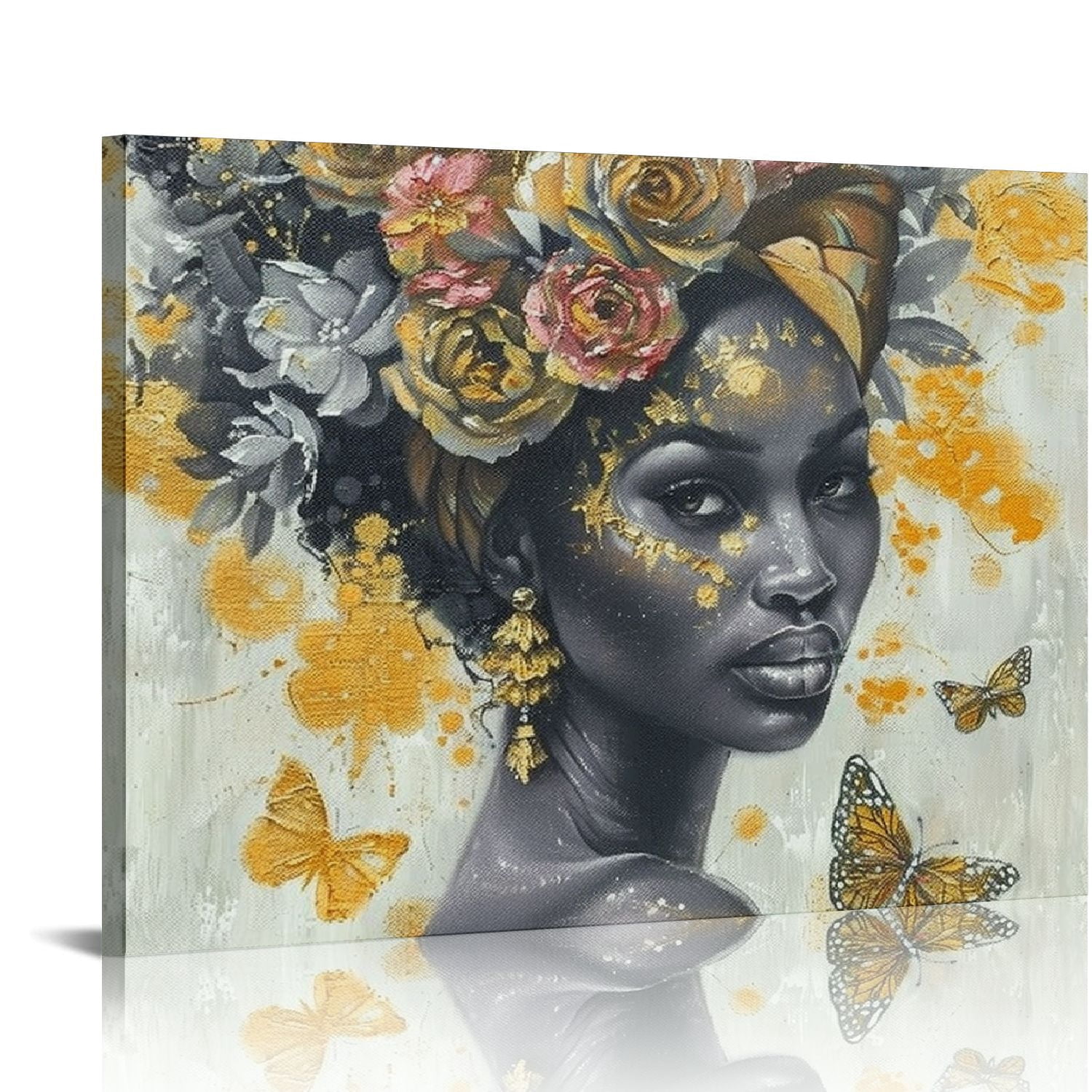 Nawypu Black Women Art African American Wall Art for Bedroom Black ...
