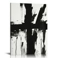 thumbnail image 1 of Nawypu  Black and White Abstract Canvas Wall Art Prints Textured Painting for Living Room, 1 of 4