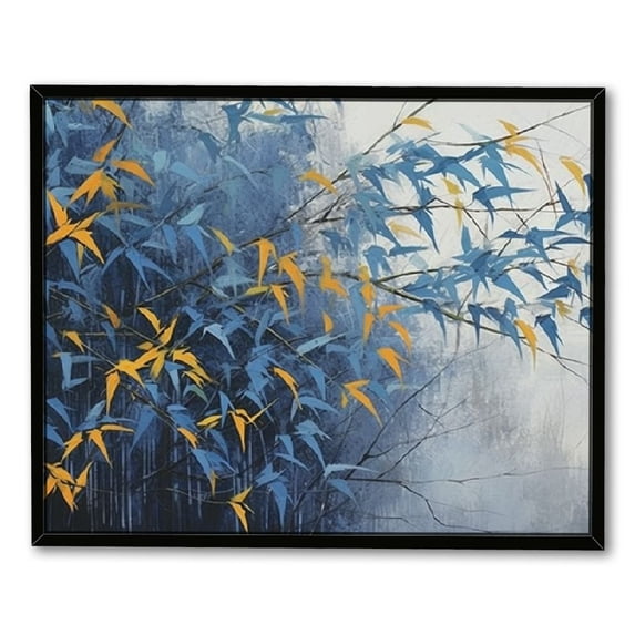 Nawypu Black and White Chinese Painting Bamboo Canvas Wall Art Nature Pictures Forest Prints Abstract Artwork Home Livingroom Décor