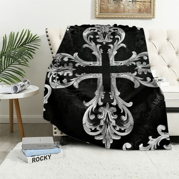 Nawypu Blanket Vintage Antique Cross Super Soft Throw Blanket for Couch Sofa Bed