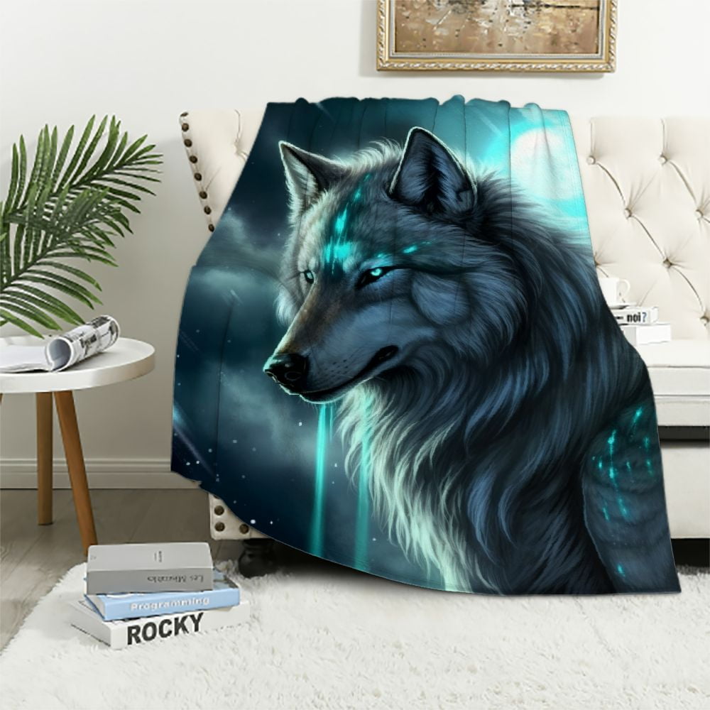 Nawypu Blankets Plush Sofa Bed Throw Wolf Lord Pop Galaxy