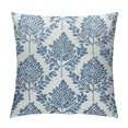 thumbnail image 1 of Nawypu  Block Printed Decorative Square Accent Throw Pillow Cover - Sofa, Chair, Couch, Living Room, Bedroom, Farmhouse Home Decor - Chandni Paiseley-Robins Egg,, 1 of 5