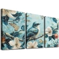 thumbnail image 1 of Nawypu Blue Bird Wall Decor Bird Pictures Wall Decor Blue Bird Picture Vintage Bird Wall Decor Plum Blossom Elegant Painting with Birds for Bedroom, 1 of 4