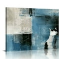 thumbnail image 1 of Nawypu Blue Canvas Wall Art Abstract Decor Grey Wall Decor Modern Art Painting for Living Room Bedroom Office Home Wall Decor, 1 of 6
