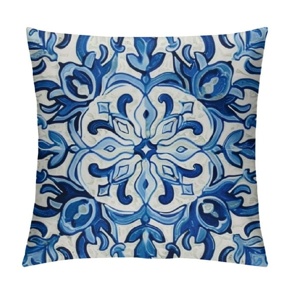 Nawypu Blue Chinoiserie Pillow Covers Blue and White Chinoiserie Pillows Decorative Throw Pillows Cover, Blue and White Porcelain Chinoiserie Home Living Room Bedroom Decor