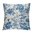thumbnail image 1 of Nawypu Blue Floral Pillow Covers Vintage Flower Blue White Decorative Throw Pillow Covers Chinoiserie Pillowcases Square Cushion Covers For Couch Bed Sofa Chair Car Decor, 1 of 5