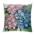 thumbnail image 1 of CMMY Blue Hydrangea Flower Decorative Throw Pillow Covers, Spring Summer Floral This is Us Our Life Porch Home Decor, Enjoy The Little Things Farmhouse Outdoor Sofa Couch Cushion Case White, 1 of 5