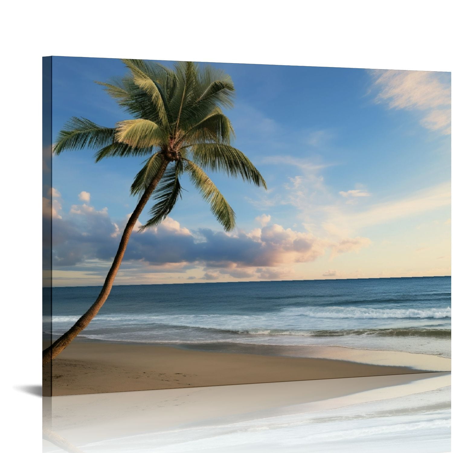 Nawypu Blue Ocean Canvas Wall Art for Living Room-Coco Beach Pictures ...