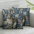 thumbnail image 1 of Nawypu  Blue and White Porcelain Pillow Covers Floral Chinoiserie Rabbit Pattern Farmhouse Decorative French Country Style Cushion Pillowcases for Bedroom Living Room Sofa 2pcs, 1 of 6