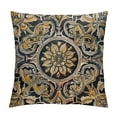 thumbnail image 1 of Awypu Bohemian Throw&nbsp;Pillow&nbsp;Covers, Brown Gold Mandala Pillow&nbsp;Covers, Boho Retro Floral Persian Exotic Tribal Cushion&nbsp;Covers, Vintage Antique Damask Decorative&nbsp;Accent&nbsp, 1 of 5