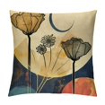 thumbnail image 1 of WERPE  Boho Abstract Modern Art Decorative Throw Pillow Cover Minimalist Geometric Bohemian Sun Moon Decoration, Botanical Plant Square Pillowcase Cushion Case Sofa Couch Home Decor, 1 of 5