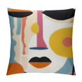 thumbnail image 1 of Nawypu  Boho Abstract Pillow Covers Colorful Woman Face Line Cute Pillow Cases Mid Century Aesthetic Modern Boho Pillows Decorative Throw Pillows for Bed Couch Living Room, 1 of 5