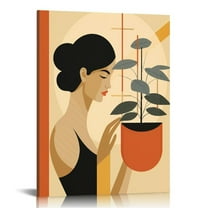 Nawypu Boho Bathroom Decor, Boho Black Woman Wall Art, Modern Black Girl Canvas Print, African Woman Art, Bathroom Wall Decor, African American Art, Boho Wall Art, Female Portrait Poster, Framed