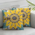 thumbnail image 1 of Nawypu  Boho Decorative Throw Pillow Covers 2pcs Bohemian Mandala Floral Pillow Case Double Sided, Vintage Flower Square Soft White Cushion Cover Case, 1 of 6