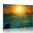 thumbnail image 1 of Nawypu Boho Minimalist Wall Art Sun Ray Boho Canvas Prints Mid Century Modern Pictures Sunrise Sunset Poster Sun And Sea Art Mid Century Modern Paintings For Wall Boho Artwork Sun Line Art, 1 of 4