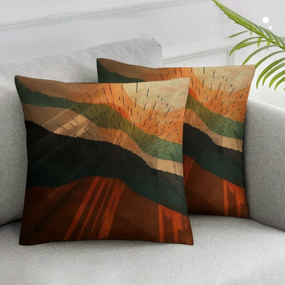 Nawypu Boho Pillow Covers, Boho Sun Moon Mountains Decorative Pillowcase Throw Pillow Cover ,Boho Throw Pillows,Boho Sun Desert for Sofa Bed Room Home Bedroom Decor Pillow Case,Set of 2