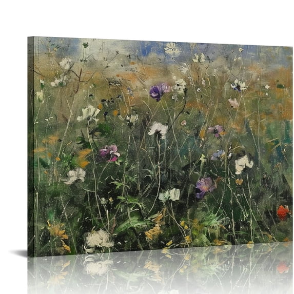 Nawypu  Botanical Floral Framed Wall Art, Clover Bathroom Art Decor Aesthetic, Canvas Art, Farmhouse Vintage Wall Decor for Bedroom Living Room, Office Still Life Paintings Gifts
