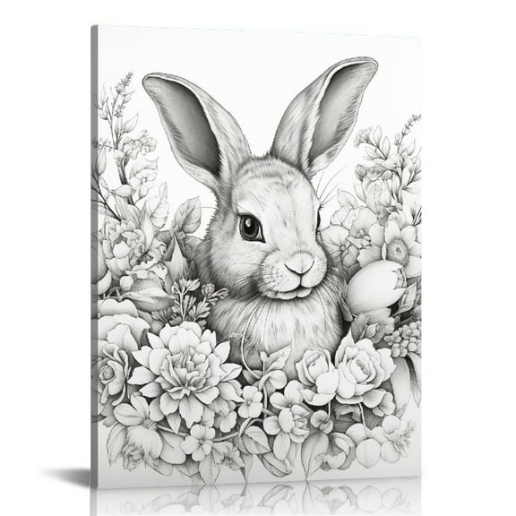 Nawypu Bunny Decor - Rabbit Decor - Baby Room Decor - Nursery Wall Decor - Little Girls Bedroom - Baby Shower Gifts - Toddler Girls Bedroom - Wall Art for Girls - Girls Room Decorations