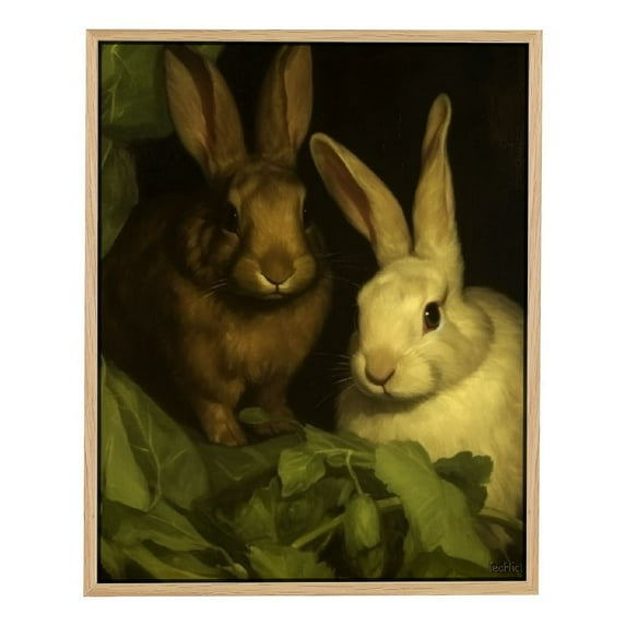 Nawypu Bunny Rabbit Poster Decorations For Wall Art Framed Canvas Animal Prints Vintage Artwork For Bedroom Famous Paintings Pictures Prints Classic Home Decor Framed