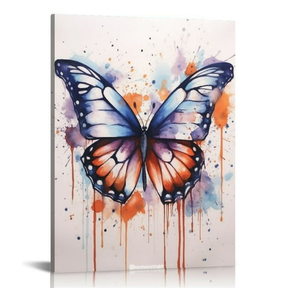 Nawypu Butterfly Aesthetic Canvas Wall Art Purple Butterfly Colorful Animals Wall Art Prints For Home Decor Room Decor