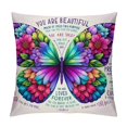 thumbnail image 1 of Nawypu Butterfly Scripture Decorative Throw Pillow Cover, Bible Religious Pillowcase Gift, Bible Throw Pillow Covers, Inspiring Christian Women Gift, Home Bedroom Decor for Women Scripture Lovers, 1 of 5