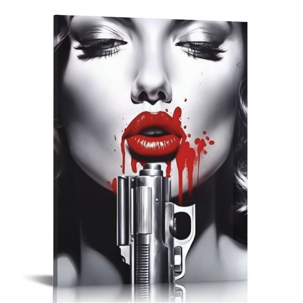 Nawypu Canvas Art on Canvas Spray Painting Modern Fashion Woman Sexy ...
