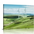 thumbnail image 1 of Nawypu Canvas Framed Wall Art Local wind power generation Print Pictures Poster Paintings for Bedroom Office Living Room Large Size Artwork Modern Nature Wall Decor, 1 of 4
