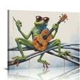 thumbnail image 1 of Nawypu Canvas Frog Wall Art Decor: Side by Side Frogs with Glasses Art Bedroom Wall Art Laundry Room Decor and Accessories Girl Room Decor Inspirational Wall Art with Frame Easy Hanging, 1 of 4