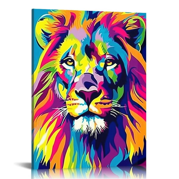 Nawypu Canvas Print Wall Art Decor,Honest Lion Wall Art Print, Print Wall Decor, Suitable For Office Study Wall Decoration Medium
