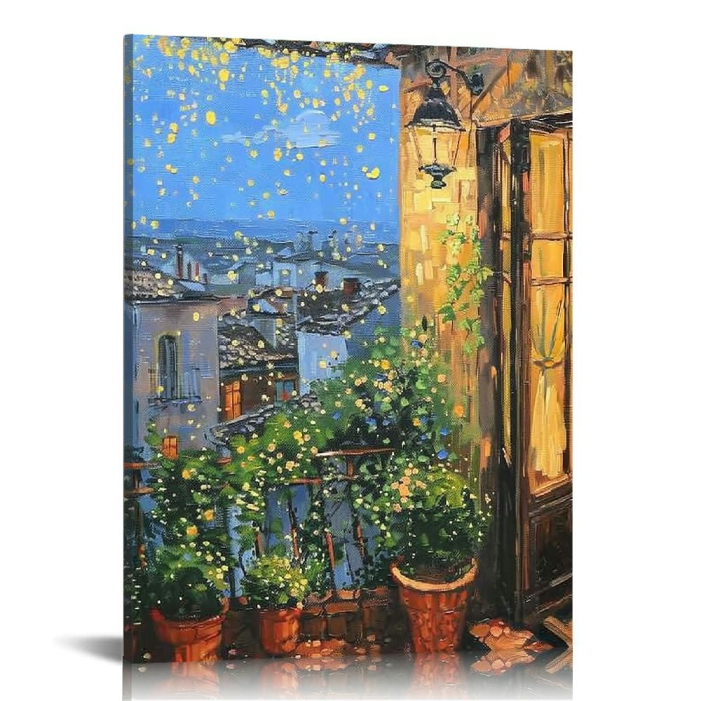 Nawypu Canvas Prints Artwork For Wall Decor Artwork Starry Night Canvas 