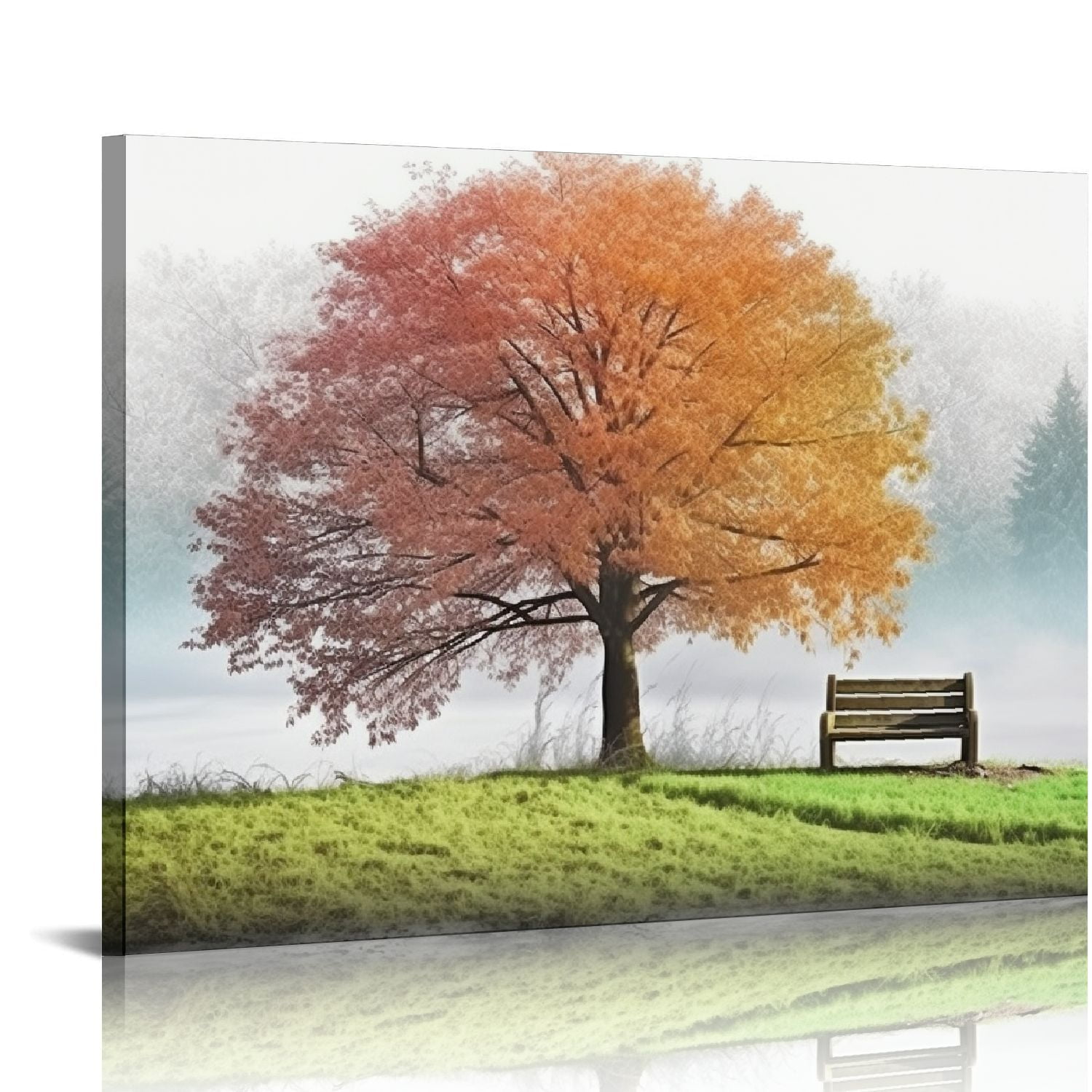 Nawypu Canvas Prints Wall Art Decor Large Four Seasons Tree Picture ...