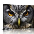 thumbnail image 1 of Nawypu Canvas Prints Wall Art For Home and Office Wall Decoration Watercolor Grey Owl Canvas Artwork Print Painting Picture Grey Bird Modern Abstract Framed Wall Art for Living Room Kitchen, 1 of 4