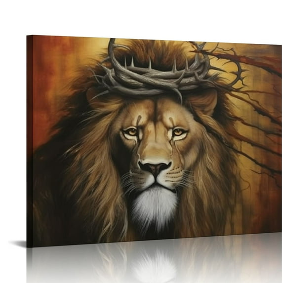 Nawypu Canvas Wall Art Abstract Canvas Wall Decor The Lion Of Judah Jesus Christ Wall Art for Living Room Abstract Canvas Artwork Contemporary Pictures Modern Landscape for Office Decoration