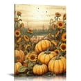 thumbnail image 1 of Nawypu Canvas Wall Art Decor, Thanksgiving Gather Here with Grateful Hearts It's Fall Y'all Pumpkin Plaid Framed Paintings Print on Canvas Artwork for Bedroom Living Room Home Office Decoration, 1 of 4