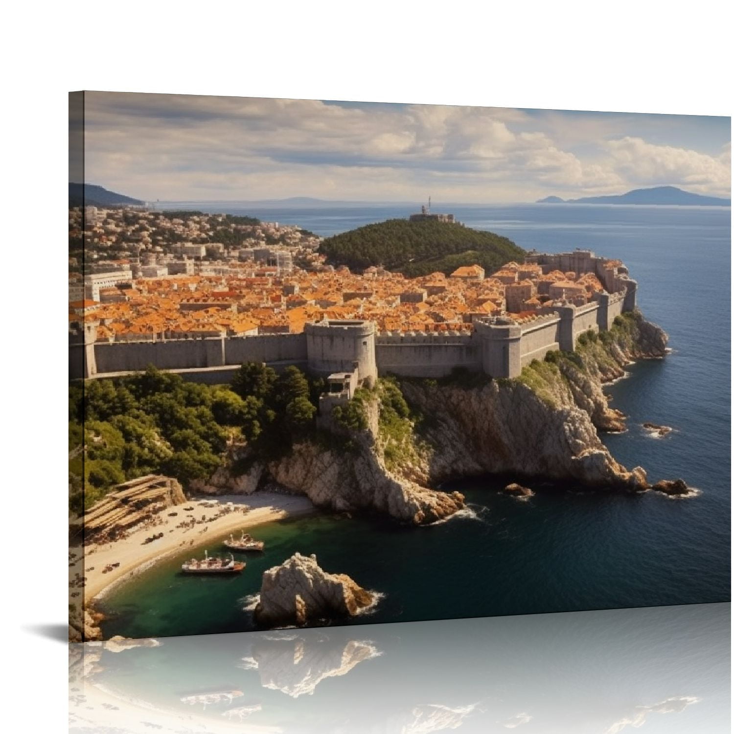 Nawypu Canvas Wall Art Dubrovnik Coast Posters Pictures Wall Decor ...