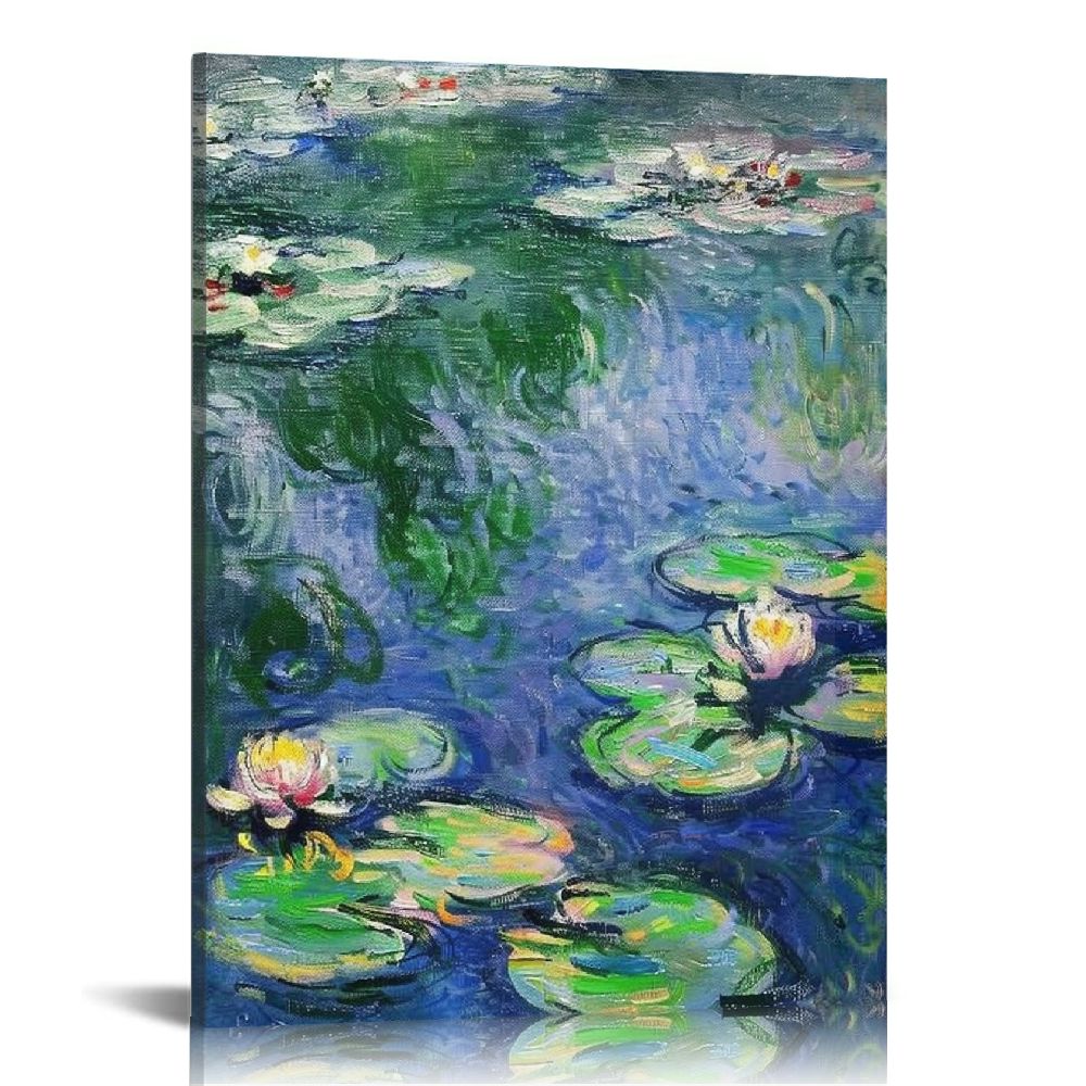 Nawypu Canvas Wall Art Famous , Water Lilies Claude Monet Art Prints ...